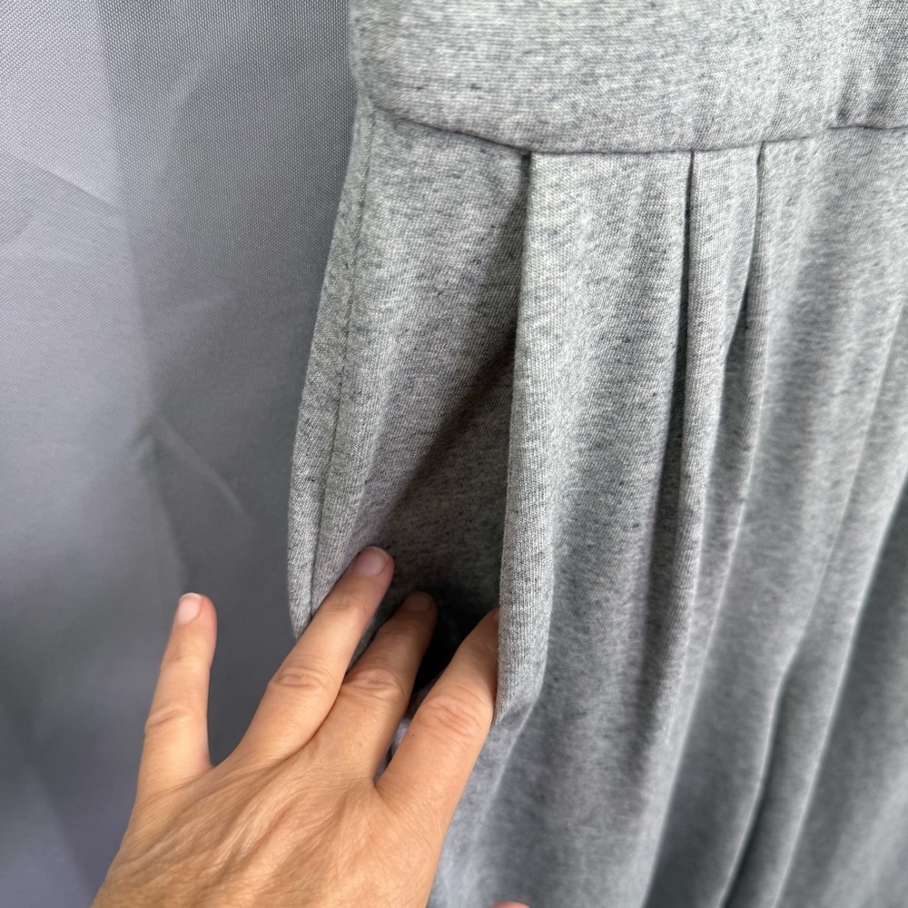 Eileen Fisher Moon Gray Organic Cotton Cropped Wide Leg Jumpsuit Size XS - Picture 5 of 7
